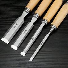 4pcs Wood Chisel Set, Cast Iron Woodworking Tools With Beechwood Handles, 6/12/18/24mm, Suitable For Wood Carving, Cutting, DIY Professional Carpenter Tools - 6/12/18/24mm - View 8