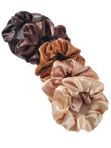 6/12/20/30 piezas Elegantes Scrunchies de satén liso, para mujeres, herramientas para el cabello, accesorios de belleza, rizados, para mujeres, otoño, viaje, herramientas para el cabello, accesorios para mujeres, cosas para el cabello, rizados, regalos, viaje, regalos para mujeres, cosas para el cabello, rellenos de calcetines, rellenos de calcetines para mujeres, sujetadores de cola de caballo, accesorios para el cabello, elásticos para el cabello - Multicolor - Ver 5