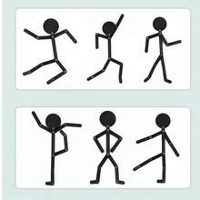 儿童可动关节人偶拼图玩具 - 教育手工创意教学辅助工具，黑色磁性人体模型，动作学习模仿，亲子互动游戏 - 黑色 - 查看 9