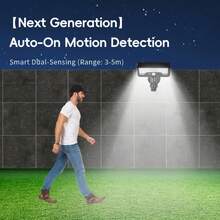 1pc Adjustable Head Motion Sensor Light, 3 Modes, Motion Sensor Magnetic Solar Powered Light, 92 High Brightness LEDs, Multi-Scene Outdoor Garden Wall Lamp, Suitable For Emergency, Garden, Fence, Wall, Deck, Commercial Street Lighting - White Light - View 8