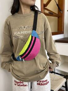 New Patchwork Women Waist Bag, Shoulder Crossbody Bag, Fashion Chest Bag - Multicolor - View 9