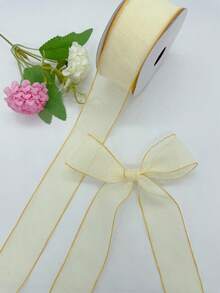 3.8cm Wide Linen Gift Packaging Shoe Flower Hat Decor Ribbon, 10 Yards/Roll - View 7