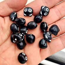 30pcs/Pack Acrylic Colorful Owl Shape Beads, DIY Jewelry Making Accessories - Black and White - View 4