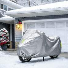 Motorcycle Cover, UV-Resistant And Dust-Proof Heavy-Duty Motorcycle Cover With A Lock Hole-The Ideal Choice For Outdoor Motorcycle/Bicycle Storage. 190T Universal - A - View 2