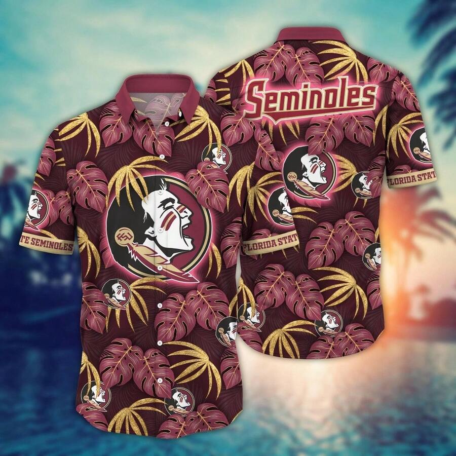 Florida State Seminoles Flower Hawaii Shirt For Fans Ver 31 - Multicolor - View 1
