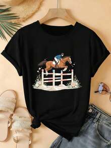 Women T-Shirts - Black - View 2