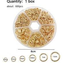600pcs Stainless Steel Open Jump Rings - Open Ring Pendant Connectors, Suitable For DIY Jewelry Making, Necklaces, Bracelets And Small Commercial Items - , Easy To Use, Versatile And Long-Lasting - J06 - View 5