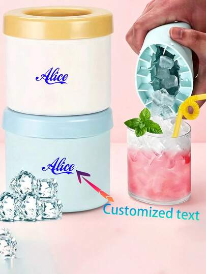 Khay silicon làm đá nhanh có in logo tùy chỉnh - Dễ sử dụng, khuôn nhựa bền chắc để làm đá viên hoàn hảo, thích hợp cho nước ép, xô đá và cốc hình trụ, phụ kiện nước ép trái cây, thích hợp cho Lễ Tạ ơn, Halloween, Giáng sinh, khuôn làm đá ly mùa hè tại nhà