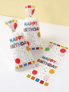 50/100 Pcs / Colorful Polka-Dot Birthday Gift Bags With Drawstrings, Birthday Party Gift Packaging Supplies, Candy Bags, Party Favors, Party Decorations, Table Decorations, Room Decorations - Multicolor - View 6