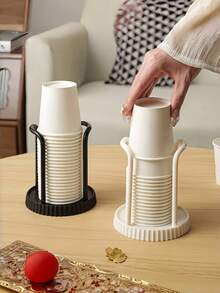 1 cái khay đựng cốc dùng một lần đơn giản, tiết kiệm không gian, khay đựng cốc dùng một lần cho gia đình và văn phòng, giá để cốc ráo nước trên mặt bàn bếp. - Nhiều màu - Xem 7
