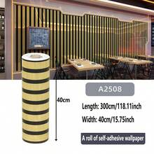 1 Roll Thickened 3D Striped Self-Adhesive Grid Wall Sticker, Waterproof Anti-Moisture Mosaic Pattern Decal For Bathroom, Sink, Kitchen - Striped Curls - View 7