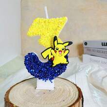 印有卡通数字1-9的可爱主题生日蜡烛，装饰礼品，适合各种节日和派对 - 多色 - 查看 17