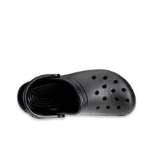 Crocs Dép bít mũi khoét lỗ cổ điển, dép đế bằng đục lỗ thoải mái đi biển, 2cm, unisex, màu đen 10001-001 - 10001-001 - Xem 3