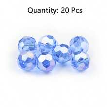 20颗多面切割玻璃珠，DIY首饰制作材料，可用于制作项链、手链、头饰、耳环等。 - diy玻璃珠子串珠 - 查看 10