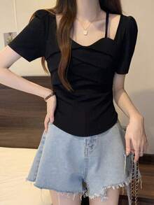 Women Tops - Black - View 2