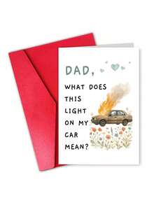 1 pieza Tarjeta de Día del Padre/Cumpleaños del Padre divertida con sobre - Regalo humorístico para el Padre, tarjeta perfecta para que la hija le dé a su padre, en blanco por dentro, regalo del Día del Padre - Ver 10