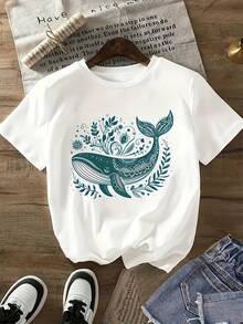 Women T-Shirts - [White] - View 6