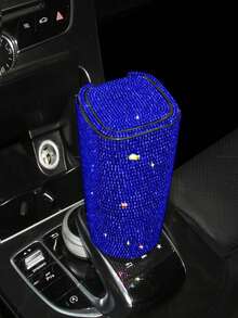 Car Accessories - Rhinestone Studded Car Ashtray With Fashionable LED Light, Multifunctional Creative Car Ashtray, Unisex/Luxury Crystal Car Ashtray With Lid, Portable No-Drill Car Ashtray, Suitable As Holiday Gift - Multicolor - View 17