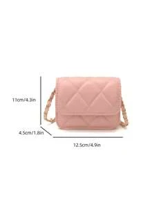 Spring And Summer , Simple And Versatile, High-End Texture, Rhinestone Embroidered Gold Ball Chain Strap, Can Be Worn Over One Shoulder Armpit, Mini Lipstick Bag - Pink - View 10