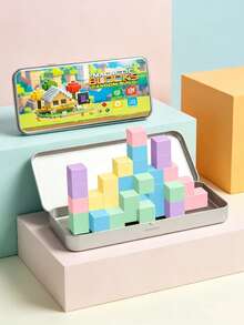 30 piezas Bloques magnéticos - Juguetes para niñas, Bloques de construcción magnéticos con caja de hierro, Juguetes sensoriales STEM para exteriores con autismo para niños y niñas, Cubos magnéticos imprescindibles en el aula para niños de 3+ años - Multicolor - Ver 1