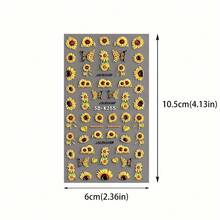 Sunflower, Hardworking Bee, Art Stickers, Self-Adhesive Single-Use, Suitable For Women And Girls Decoration, Applicable For Spring, Summer, Autumn Nail Art Supplies - Multicolor - View 11