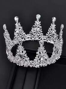1 pieza Accesorio de pelo de novia colorido, Corona de reina, Elegante, Cumpleaños - 477 vueltas completas - Ver 13