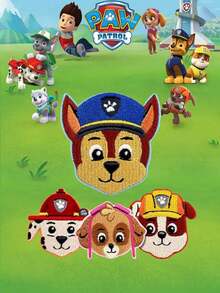 Paw Patrol 汪汪队立大功系列刺绣贴纸（1 套包含 4 张贴纸，附针线），可缝制以增强耐用性。 - A - 查看 6