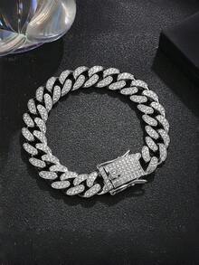 1 buah Kalung Rantai Kuba Miami Hip-Hop 18-24 Inci, Perhiasan Kalung/Gelang Hip-Hop Serbaguna Unisex untuk Musim Panas, Cocok untuk Pemakaian Sehari-hari - bulat telur - View 18