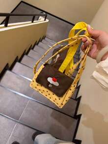Cute Japanese/Korean Style Pudding Cake Shoulder/Crossbody Bag, Versatile Daily/Work Commute Bag With Small Storage, New Arrival - Multicolor - View 4