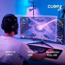 Monitor Curvo CUORY para PC Full HD 1080p| Gaming Alto Rendimiento con | Pantalla de PC Diseño Ultra Ligero (24 Pulgadas) - Ver 7