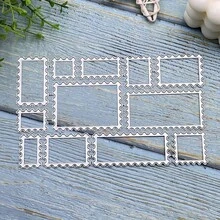 1pc Stamp Frame Cutting Die, Photo Lace Frame Label Banner Embossing Mold Template, Suitable For Scrapbooking And DIY Handmade Photo Album Paper Card Decoration - Stamp (18*11cm) - View 10