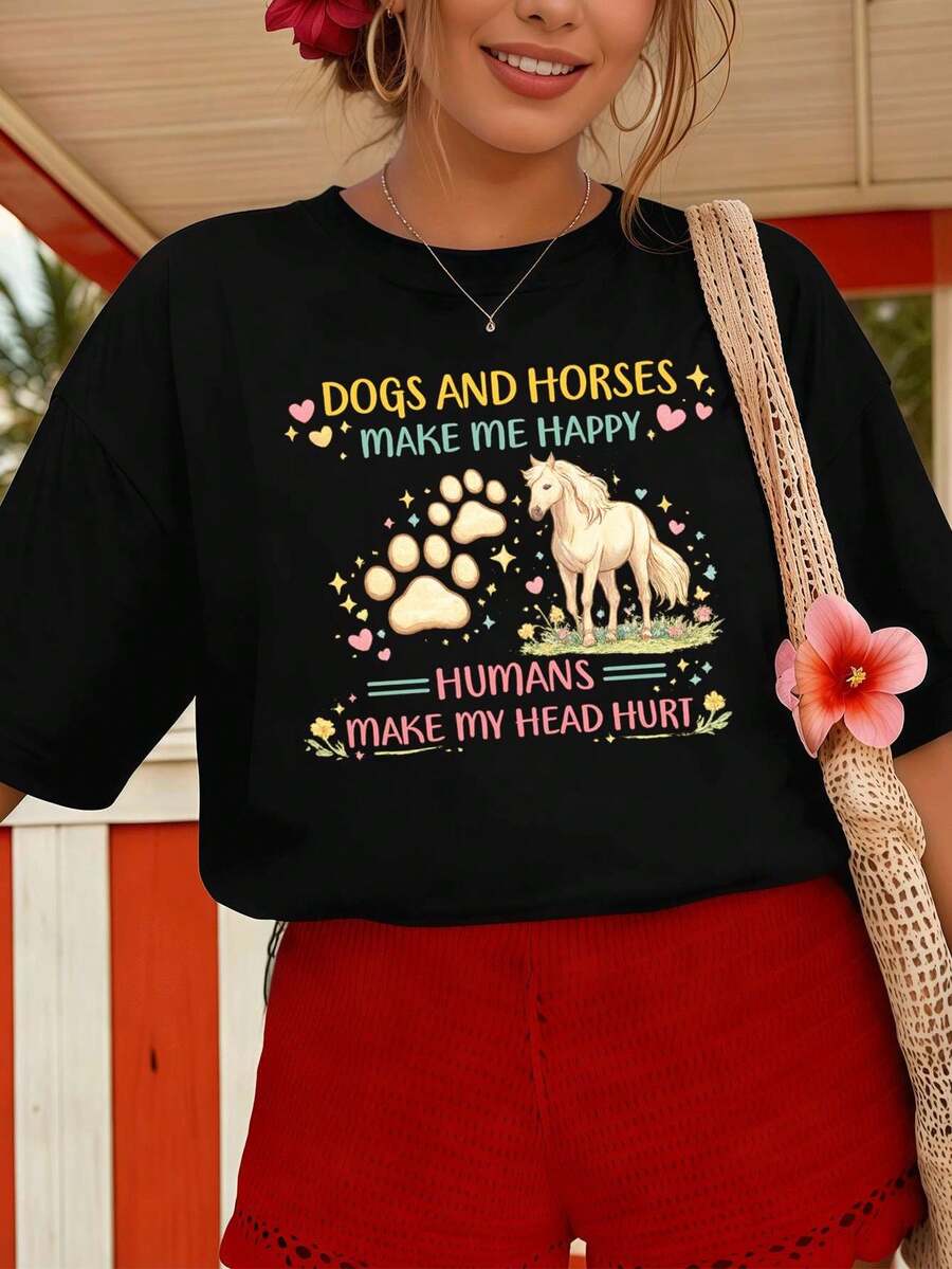 Women T-Shirts - Black - View 1