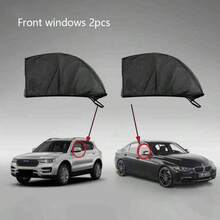 2/4pcs Universal Car Window Mesh Curtains, Anti-Mosquito & Anti-Insect, 30% Sun Protection & Heat Insulation, Dust-Proof, Ultra-Breathable Mesh Design, Fits 99% Of Car Side Windows, Effective Mosquito & Insect Protection, Privacy Protection, Light Blocking & Anti-Peeking, Easy Installation, Secure Fit, Does Not Affect Window Operation - A - View 10