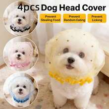 BVEOYPET 4pcs Cute And Exquisite Dog Muzzles For Outdoor Use To Prevent Accidental Ingestion, Comfortable And Breathable, Suitable For Small To Medium-Sized Dogs Like Pomeranians And Bichons, Designed To Stop Pets From Licking - Multicolor - View 7