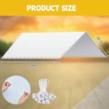 12 X 20 Ft Heavy Duty Carport Canopy Waterproof Garage Car Shelter Tarp Tent For Car Canopy Replacement Cover With 50 Ball Bungees, Only Top Cover, Frame Is Not Included - 預設 - 查看 3