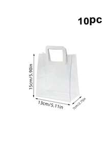 10 chiếc, Túi quà cưới trong suốt có tay cầm, Túi quà PVC trong suốt có tay cầm chắc chắn, Thích hợp cho tiệc cưới, tiệc mừng cô dâu, đám cưới, lễ đính hôn, tiệc tân gia, tiệc tốt nghiệp, tiệc sinh nhật, Ngày Valentine, Túi quà tặng - A - Xem 11