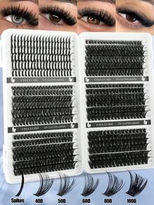 684/576簇 D 卷 DIY 单根睫毛簇，40D-150D 卷度 & 8-16mm 长度，浓密、自然、舒适，防水且持久佩戴。 - 彩色 - 查看 4