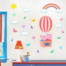 Peppa Pig Creative Interesting Steam Ball Bathroom Sticker Decor, With Cartoon Characters Peppa And George. Cute Waterproof Stickers For Bathroom, Kitchen, Living Room - XZPQ11 - View 6