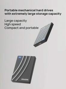 Lenovo ERAZER G600 行動硬碟，USB3.0介面機械硬碟，筆記型電腦外接，外接儲存辦公室 ，大容量家庭存儲，即插即用，便攜免驅，高轉速 - 查看 1
