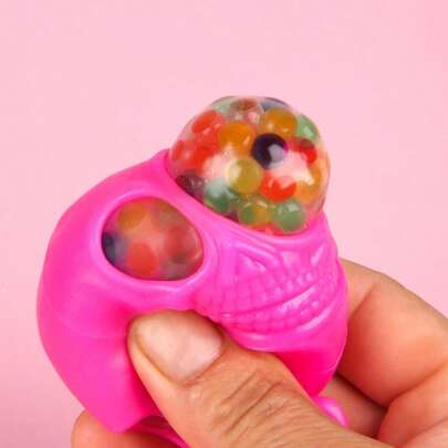 1 Stück Schädel Quetschspielzeug, Halloween Alien Quetsch Traubenball Stressabbau Spielzeug, für Jungen/Mädchen/Stressabbau