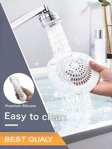 1 cái nút chặn thoát nước bằng silicon màu trắng cho vòi sen, giúp lọc tóc và ngăn tắc nghẽn, đảm bảo dòng chảy nước hiệu quả, trọng lượng nhẹ, bảo vệ đường thoát nước nhà tắm. - Nhiều màu - Xem 5