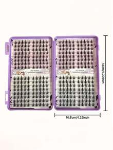320pcs Manga Style Sharp Eyelash Clusters, DIY Eyelash Extension, 13mm Length 0.07 Thickness Natural Look Anime Eyelash Clusters, Thin Korean Makeup Eyelash Clusters, Asian Style, Reusable, Beginner Friendly - View 5