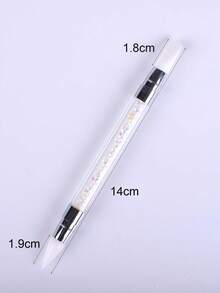 1 cọ silicon hai đầu, dùng để khắc hoa, vẽ đường nét, trang trí móng tay bằng bột. - Nhiều màu - Xem 5