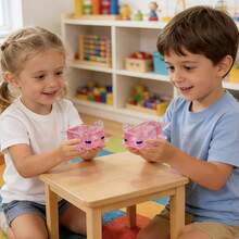 Cute Pink Cartoon Animal Squeeze Toy, A Slow-Rebound Textured Sensory Stress-Relief Toy That Helps Relieve Stress, Suitable As A Gift For Classrooms, Offices, Or Parties, And Is A Perfect Present For Teenagers, Adults, Boys, Or Girls. - 可愛解壓縮玩具 - 查看 6