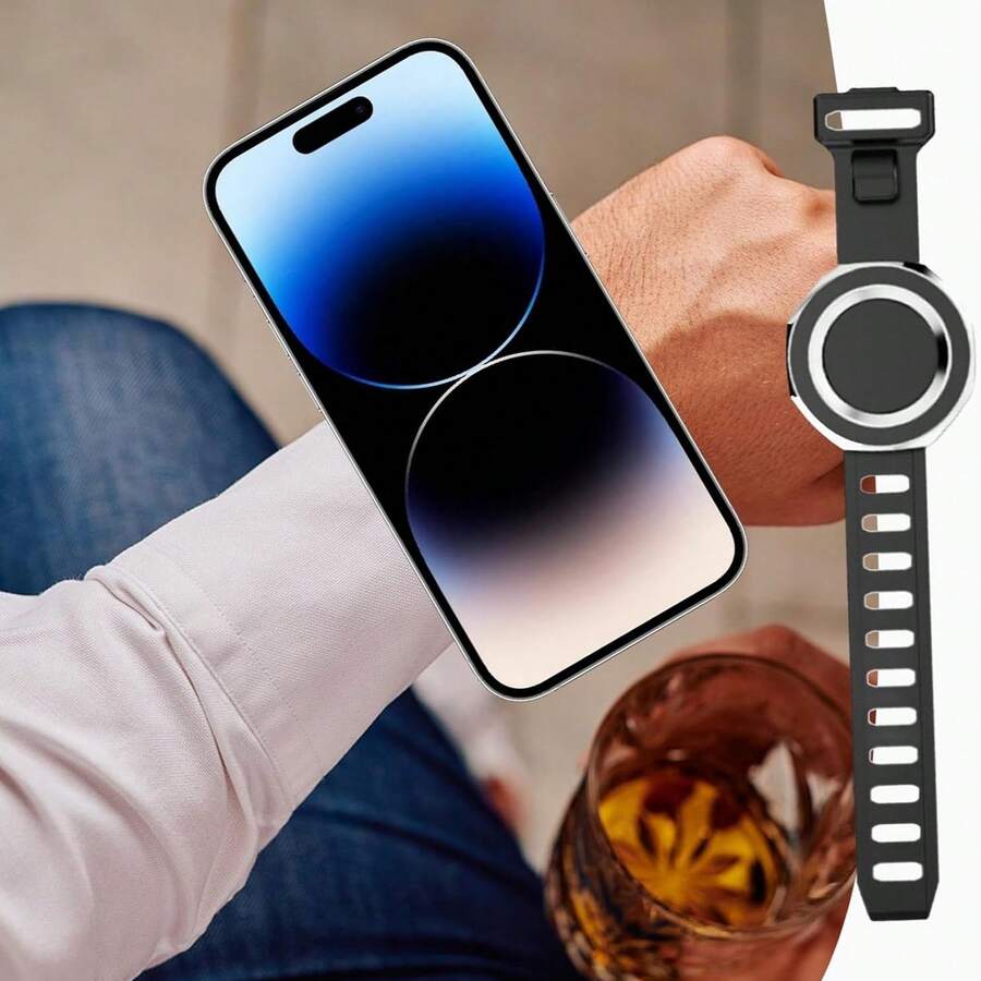 Adjustable Special-Shaped Phone Pull-Push Magnetic Phone Holder, Dual-Sided Strong Magnetic Attachment For Indoor Fitness Bike, Treadmill, Sports, Wrist Strap Live Broadcast Phone Stand, Phone Accessories Mother's Day Gift