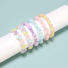 Bộ 480 món đồ làm vòng tay, bộ dụng cụ tự làm vòng tay hạt cườm gradient 8mm với hạt hình ngôi sao, hoa và bí ngô, món quà sinh nhật hoàn hảo cho bé gái. - Hạt Macaron chuyển màu - Xem 5