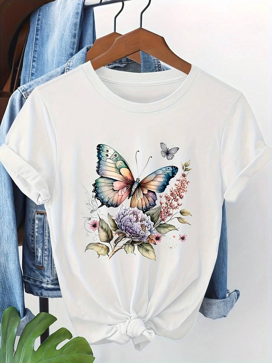 Women T-Shirts - [White] - View 1