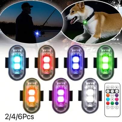 Đèn trang trí nội thất RGB 4/2/1 bóng, sạc USB, 8 chế độ nhấp nháy gradient, đèn chiếu sáng nội thất đa năng, điều khiển từ xa, đèn cảnh báo khẩn cấp, thiết kế mặt sau có keo dán, dễ dàng lắp đặt, phù hợp cho ô tô, xe máy, xe tải, xe đạp và trang trí nhà cửa.