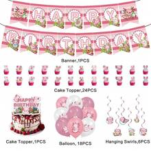 Axolotl Birthday Party Decorations, Banner Balloon Cake Cup Paper Cupcake Top And Center Decoration Spiral Hanging Ornaments - Kỳ nhông Mexico - Xem 3