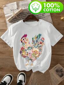 Women T-Shirts - [White] - View 2